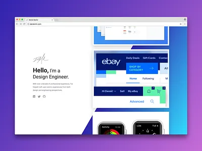2018 Portfolio Site design engineer flat minimal portfolio ui ux web