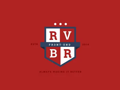 RVBR Front-end Team Crest crest developers flag front end red ventures serif team