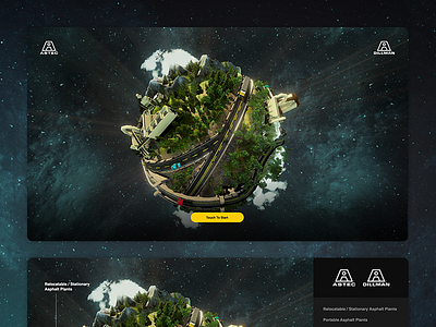 Astec Interactive UI Screens 3d buttons icons interactive space splash screen touch screen ui