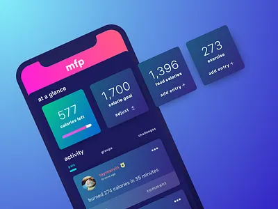 Mfp Dark fitness iphonex my fitness pal myfitnesspal sketch