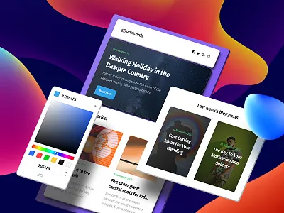 Postcards - Drag and Drop Email Builder email email builder gradients marketing newsletter ui kit web design