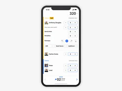 H19 Match Play golf scoretracker