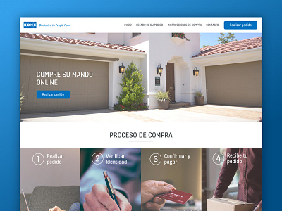 Ecommerce landing page for Kone ecommerce landing ui ux