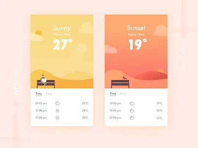 weather app app color illustration ios sketch ui weather
