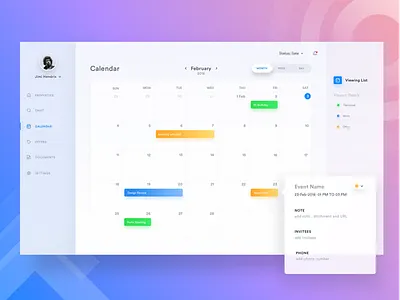 🗓️ Calendar view - Sale/ Buy Property Web app admin best of dribbble crm saas 2019 empty house web enterprise enterprise app event experience user interface green ios illustration webdesign management real estate uidesign marketplace material cards mac sell app meeting fluent microsoft minimal clean uxdesign mobile clean flat dashboard mobile designer website property sell icons design rent schedule fluent ux minimal space ui