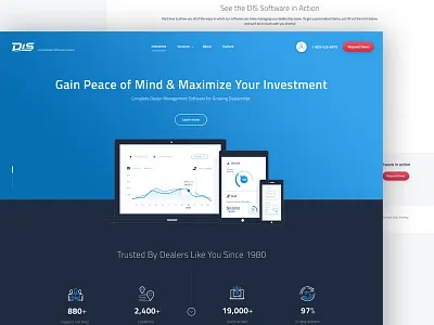 DIS contact form homepage landingpage map onepage product tabs website