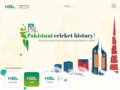 HBL PSL 2018 creative design emirates hbl hblpsl landing page minimalistic psl ui visual design web website