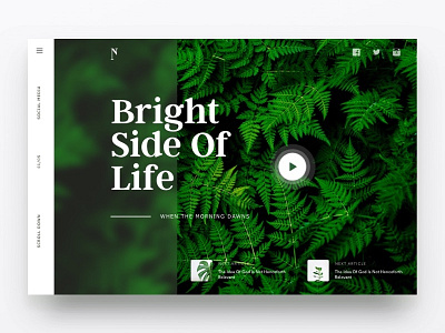 Visual Design Leaf clean header design stuio 2018 header web design website website header