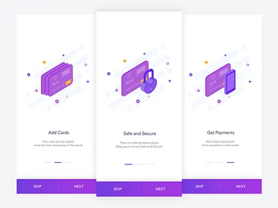 Walk-through design for Cryptocurrency App app bitcoin crypto cryptocurrency design ico illustration mobile payment token ui wallet