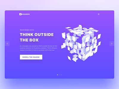 Landing page 3d button call to action gradient landing page slider typography ui ux vibrant colors web web design
