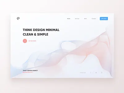 Trust Design Agency bootstrap clean layout minimal portfolio profile simple template typography webdesign website zihad