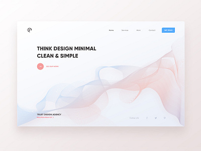 Trust Design Agency bootstrap clean layout minimal portfolio profile simple template typography webdesign website zihad