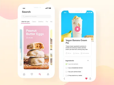 Desserts App - concept app brazil card clean design desserts food iphonex minimal mobile ui ux