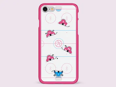 Teamwork - Ice Hockey case contest dream dribbble ice hockey illustration iphone olympics playoff teamwork work