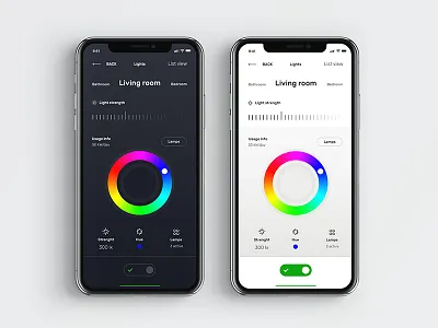 Smart Home - Lights app lights smart home ui
