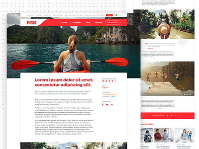Single blog post - Fisk Website article blog desktop english language school sketch text ui ux web website