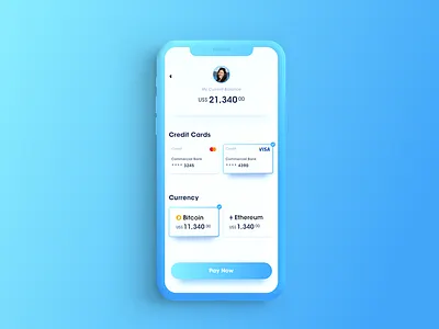 Card Selector app design gradient interface product setting ui ux