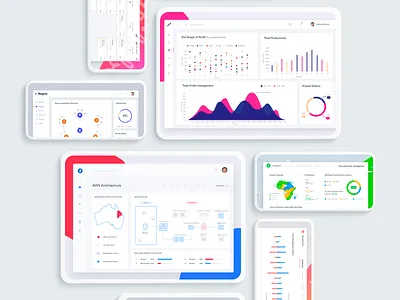 Collection of SaaS and Enterprise design b2b backend business clean crm dashboard enterprise erp saas software web website