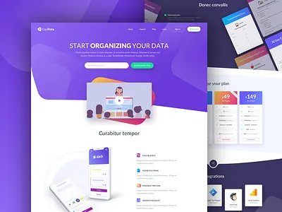 CupiData – Landing Page gradient homepage landing site ui ux web webpage