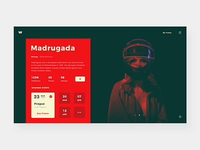 E 31 design events geometric label menu music squear story ui ux web