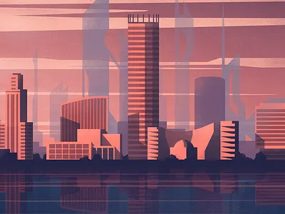 city scape building city flat illustration landmark landscape poster simple vector vertical yekaterinburg