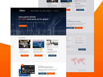 Citibank Website bank citibank clean landingpage minimal