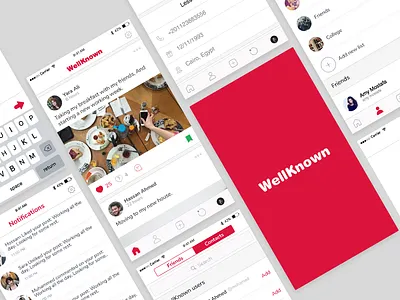 Social IOS app adobe app ios mobile mobile app network newsfeed perfect pixel private profile social ui user interface ux xd