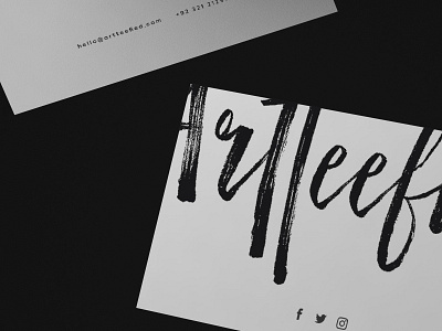 Business Card Quickie art branding business card calligraphy design hand lettering social traditional wife