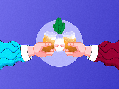 Tea Cheers drink hand illustration tea