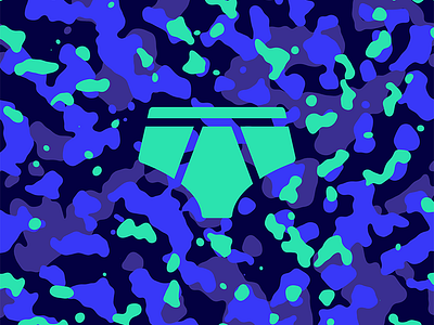Skinny Dip Camouflage blue camo camouflage night skinny dip underwear undies water