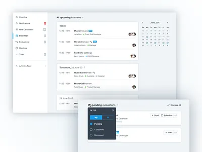 Dashboard update admin calendar dashboard filters interface material radio saas sidebar toggle ui