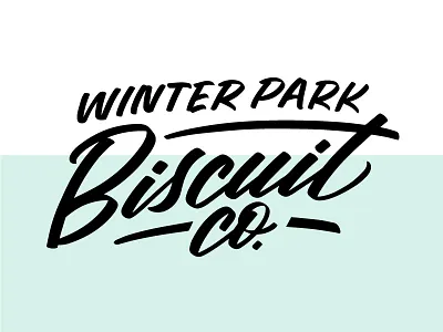 Winter Park Biscuit Co. logo brush lettering logo orlando