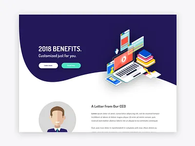 Benefits Page Layout block clean concept flat modern modular portfolio progressive redesign ui ux