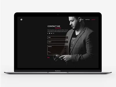 Webdesigner Portfolio Page black fullpage minimal portfolio webdesigner white