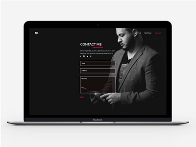 Webdesigner Portfolio Page black fullpage minimal portfolio webdesigner white
