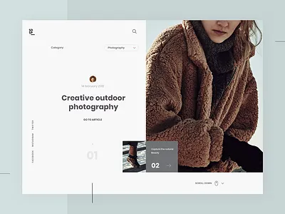Creative Magazine clean design minimalism modern photography simple ui ux web