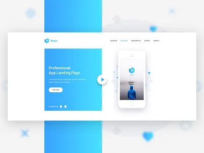 App Landing Banner app banner landing page saas saastrade template ui