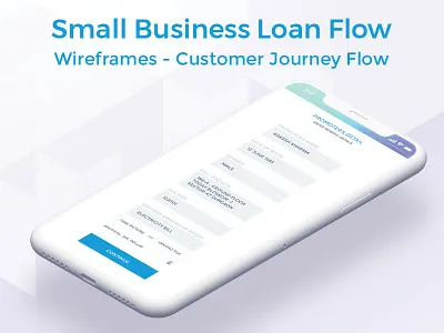 Small Business Loan Flow - Wireframes application flow photoshop wireframes