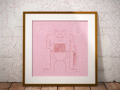 Vege Monster Frame illustration monster poster vectors vege