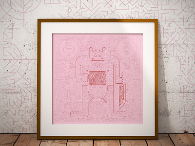 Vege Monster Frame illustration monster poster vectors vege