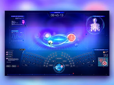Planetary Travel Station GUI by concept station interface edgedesigntalks3 futuristic gui planetary travel sf station interface step ui workshops