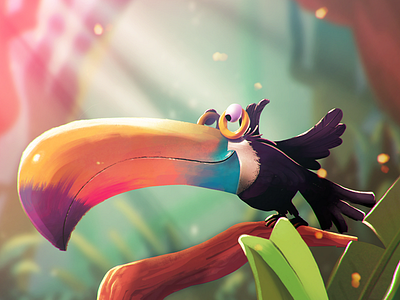 lost color applepencil bird forfun illustration ipadpro procreate tucan