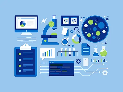 Walmart - Kimberly Bryant chemistry code data icon illustration notes science tech