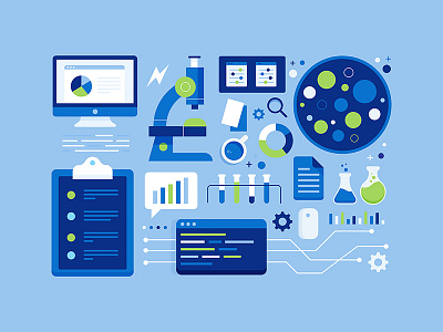 Walmart - Kimberly Bryant chemistry code data icon illustration notes science tech