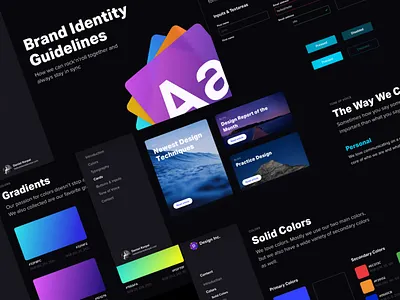 Brand Identity Guidelines 2.0 - Dark Edition brand identity branding design free guide inspiration sketch styleguide template ui ux web