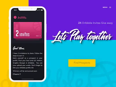 Dribbble Invite 2x dribbble invite iphonex ui