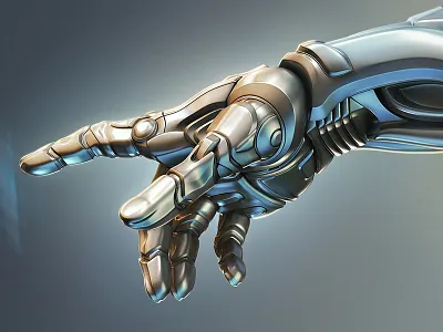 FORCAM Key Visual 3d artificial intelligence cgi forcam human machine interaction key visuals mechanical brain mechanical heart render robot