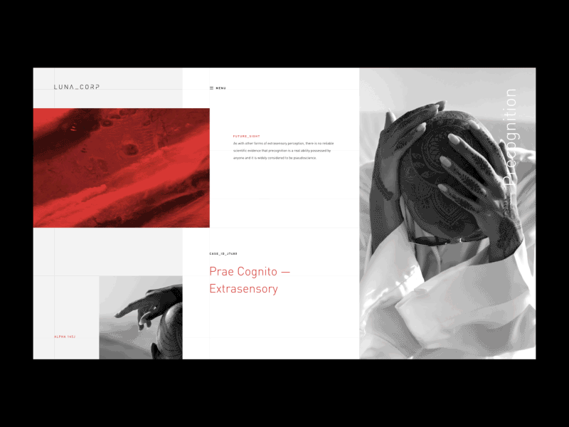LUNA_CORP - Future Sight animation design gif interface ui ux xd