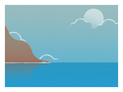 Legzira beach illustration sea sky water