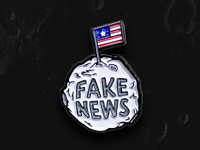 Apol-lol 11 Enamel Pin apollo comics conspiracy enamel pin fake news moon resist space ufo